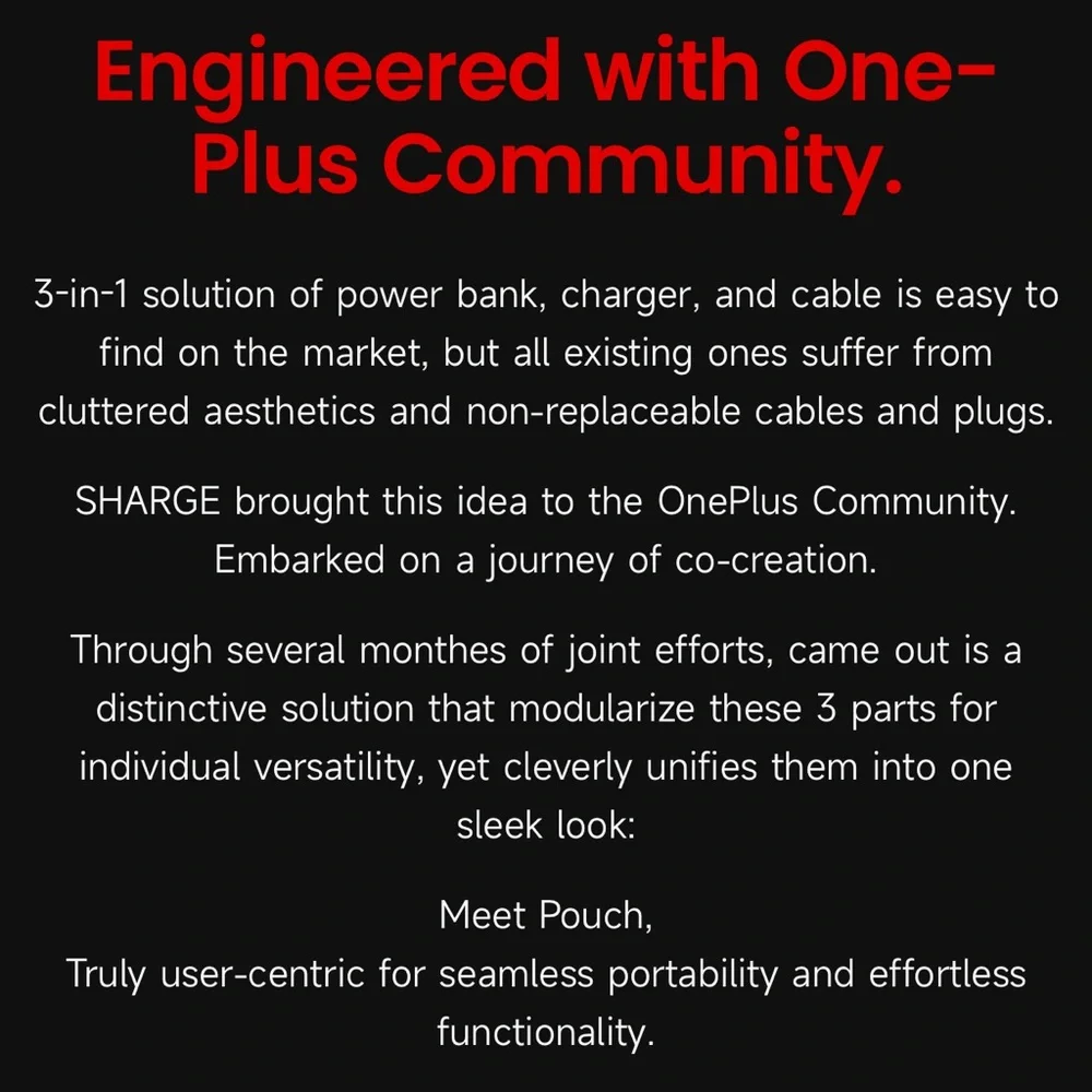 SHARGE One Plus pouch Power Bank 10000 mAh All In ONE